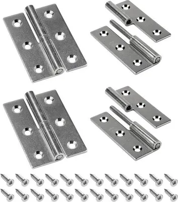 Immagine prodotto di Cerniera rimovibile 75x5 cm - acciaio inox 304 - 24 viti incluse - cerniera destra