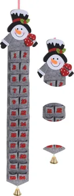 Produktbild von Filz-Adventskalender Grau Schneemann