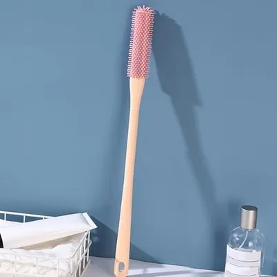 Produktbild von Zehenreinigungsbürsten, 2 Stück, für die Dusche mit langem Griff und Silikonborsten