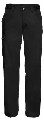 Produktbild von Russell Workwear PolyBaumwolle Twill Hose für Männer, Lange Beinlänge FK681 (W32 x Lang) (Schwarz)