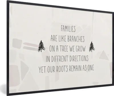 Produktbild von MuchoWow® Gerahmtes Poster Zitate - Familie - Sprichwörter 90x60 cm - Poster mit Schwarzem Bilderrahmen Wandposter Rahmen Foto Bilder - Fotorahmen - Foto-Plakat