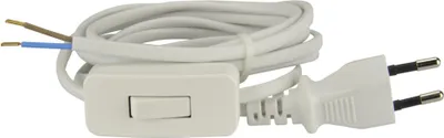 Produktbild von Unitec Eurostecker Zuleitung mit Schnurschalter 2m weiß