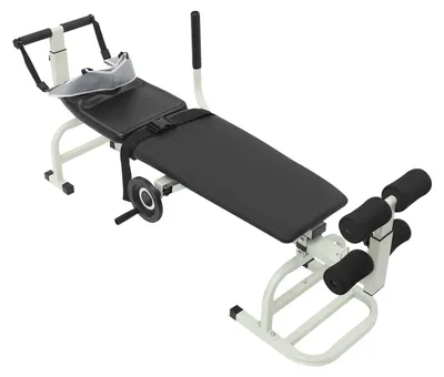 Immagine prodotto di Allungatore per la schiena - Panca per esercizi di stretching della schiena - Trattamento per il collo e la colonna lombare - Regolabile manualmente, altezza da 150 a 190 cm - Portata massima: 150 kg - Ideale per la riabilitazione a domicilio - Colore: nero