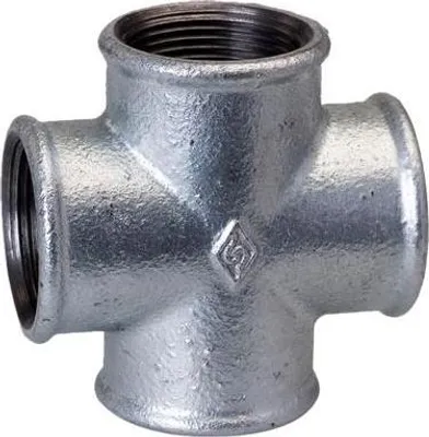 Produktbild von Temperguss verzinkt Kreutzstück IG 3/4" Fitting Gewindefittings Fittings