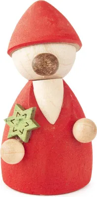 Produktbild von Miniaturfigur Wichtel rot mit Stern bunt Höhe 4,5cm NEU