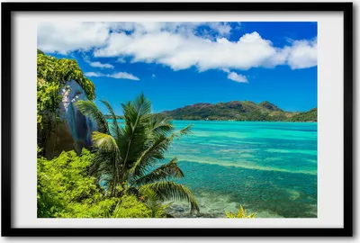 Produktbild von Bild 60x40 MDF-Rahmen, Wandkunst Seychellen