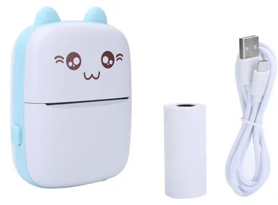Produktbild von Verk 27319 Mini-Fotodrucker für Etiketten, Bluetooth, blau