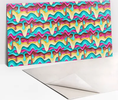 Produktbild von PVC-Wandschutz für die Küche - Stilvoller Schutz für Ihre Wände 100 x 50 Süßigkeitseisung