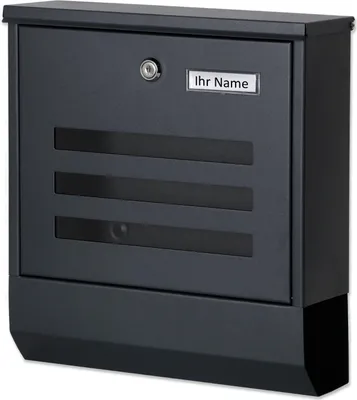 Produktbild von Verda Briefkasten Zeitungsrolle Wandbriefkasten Postkasten Schwarz SN3670-2