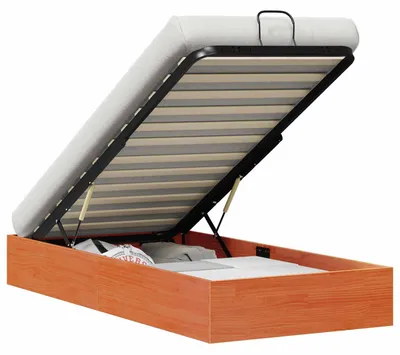 Obrázek produktu pro vidaXL Postel s úložným prostorem, hnědá, 75 x 190 cm