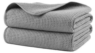 Produktbild von Mikrofaser Badetuch Waffelmuster - Fussel- und schnelltrocknend - 2 Stück