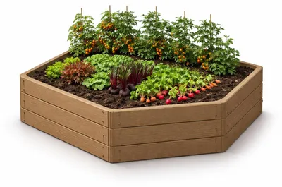 Obrázok produktu pre Vyvýšený záhon BASE WOODY ECO WOOD 148 cm, naturo ECO
