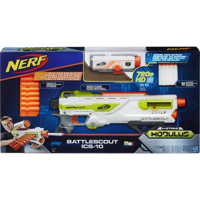 Image de Blaster Nerf N-Strike Elite Modulus BattleScout ICS-10, caméra HD incluse