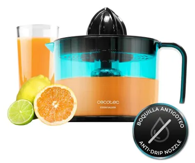 Produktbild von Cecotec 04148, Handsaftpresse, Schwarz, 1 l, Weich, Nach unten drücken, 40 W