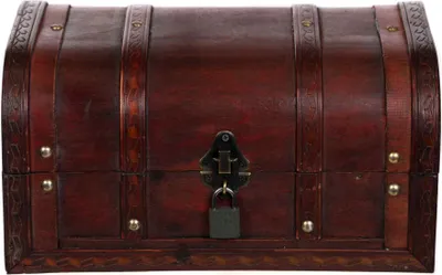 Produktbild von Truhe HD 86002-S Kiste MIT Schloss und 2 Schlüsseln Holztruhe abschließbar 30cm