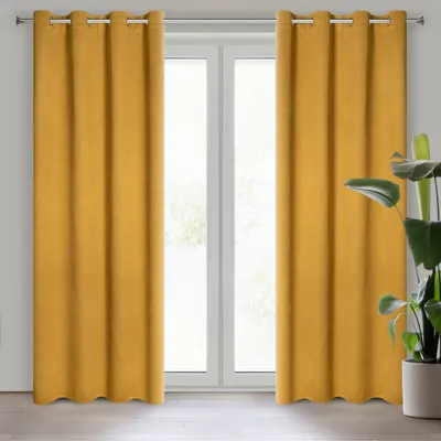 Produktbild von Vorhang AMARO honig 135x250 cm Ösen Ösenvorhang