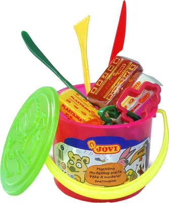 Produktbild von Jovi Plastilina Bucket Set Modelliermasse für Kinder 6 x 50 g