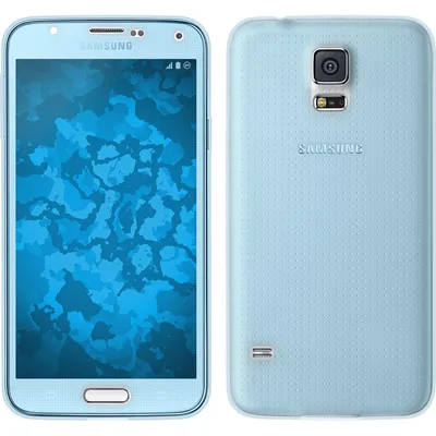 Produktbild von PhoneNatic Case kompatibel mit Samsung Galaxy S5 - hellblau Silikon Hülle 360° Fullbody Cover