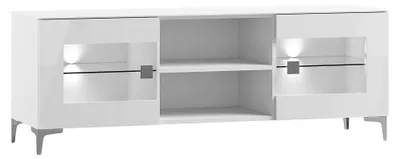 Zdjęcie produktu dla Szafka RTV PT01, czarna, z oświetleniem LED, 151 cm