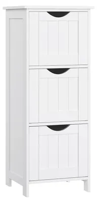 Zdjęcie produktu dla Szafka z 3 szufladami – biała – 32 x 30 x 81 cm