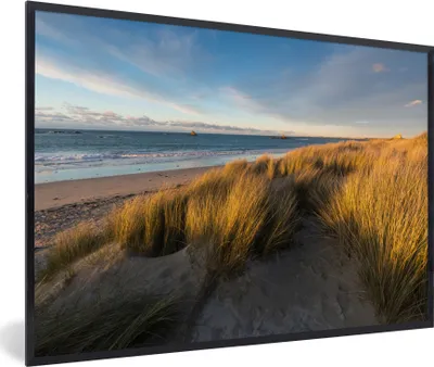 Produktbild von MuchoWow® MuchoWow® Gerahmtes Poster Düne - Strand - Meer 90x60 cm - Poster mit zchwarzem Bilderrahmen - Fotorahmen - Foto-Plakat