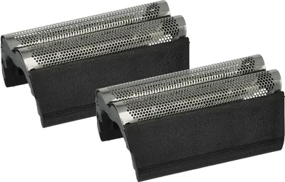 Produktbild von vhbw 2x Doppelscherfolie kompatibel mit Braun 4505, 4503, 4504, 4501, 4502, 4500, 4010, 4015, 4000, 4005 Elektrorasierer + Rahmen, silber/dunkelgrau