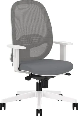 Produktbild von NowyStyl Bürodrehstuhl Eggy Armlehne weiß/grau