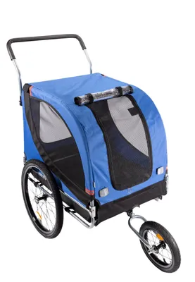 Produktbild von Sena Fahrradhundeanhänger Fahrradanhänger Boxer 3in1 Funktionen, Jogger Hundebuggy Buggy, Hundewagen bis 40kg Klappbar Hundeanhänger Fahrrad