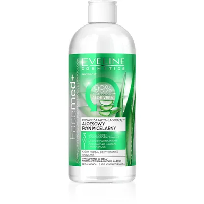 Produktbild von Eveline Erfrischendes 3-in-1 Mizellenwasser mit Aloe Vera, 400 ml