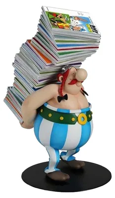 Immagine prodotto di Plastoy SAS 124 - Obelix che trasporta una pila di libri, dimensioni: 14,00 x 13,00 x 25,00