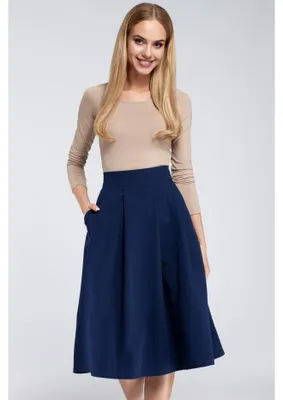 Productafbeelding van Made of Emotion, dames midi-rok, model Moore M302, donkerblauw, maat M