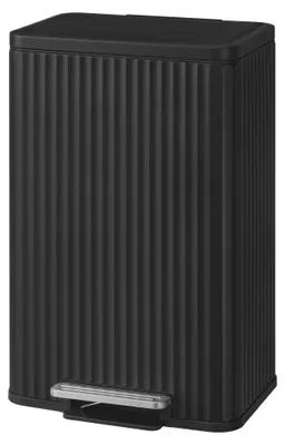 Immagine prodotto di Contenitore per rifiuti da cucina in acciaio con contenitore interno estraibile | Nero | 33,6 x 40,3 x 62,5 cm