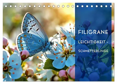 Produktbild von Filigrane Leichtigkeit - Schmetterlinge (Tischkalender 2027 DIN A5 quer), CALVENDO Monatskalender
