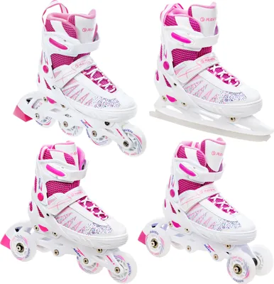 Produktbild von 4in1 Inliner/Triskates/Rollschuhe/Schlittschuhe Raven Grace verstellbar 28-32