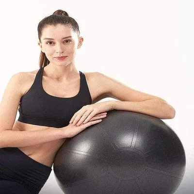 Productafbeelding van Fitness Bal - Pilates Bal Gym - Balans Training - Anti-Burst PVC - 65 cm - Groen