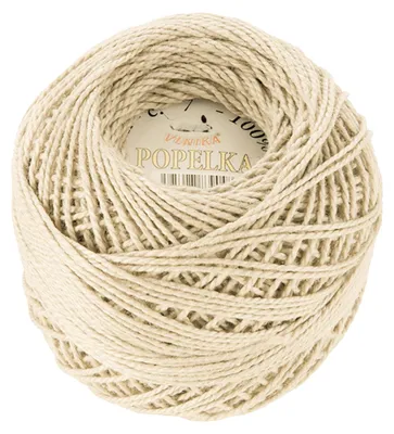 10g Kreuzstickgarn / Häkelgarn Popelka hellbeige