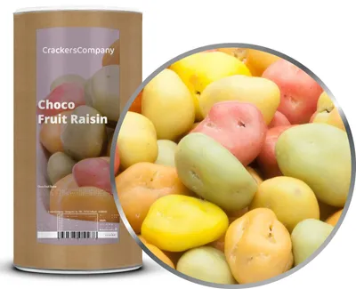 Produktbild von CrackersCompany Schoko-Rosinen (Choco Fruit Raisin), Membrandose groß 900 g