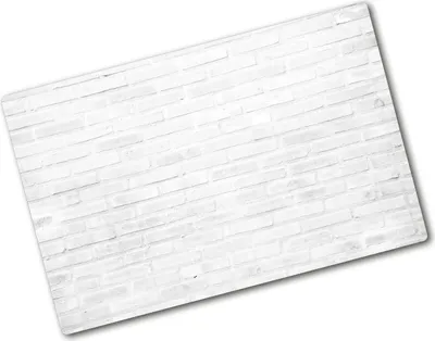 Produktbild von Tulup Glas Herdabdeckplatte - 80x52 cm - Glaskeramikkochfeld-Abdeckung Spritzschutz Glasabdeckplatte - Einteilig - Sonstige - Backsteinmauer - Weiß