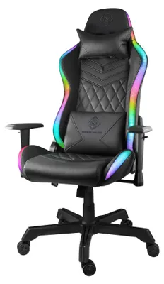 Produktbild von Deltaco GAM-080 Gamingstuhl Kunstleder m. RGB LED pink