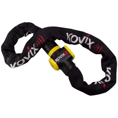 Chaîne Antivol Vélo Avec Gaine Néoprène - Longueur 100 Cm, Diamètre 6 Mm - Serrure à Clé - Protection Peinture, Silencieuse