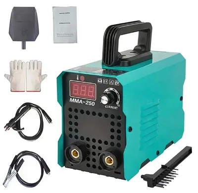 Produktbild von Mini Inverter Schweißgerät MMA 250A - Lichtbogenschweißgerät - Tragbar IGBT - Digitalanzeige - Lüftergekühlt - 220 V EU-Stecker