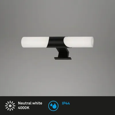 Produktbild von LED Bad-Spiegelleuchte, schwarz, LED/7W