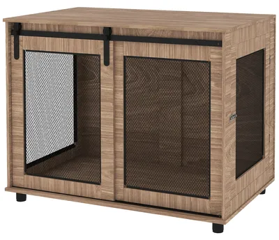 Obrázek produktu pro Klec pro psy – klec pro velké psy | Barva: hnědá | Rozměry: 98 x 60 x 78 cm