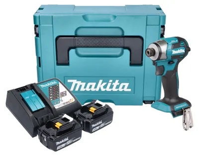 Immagine prodotto di Avvitatore a impulsi a batteria Makita DTD 173 RFJ 18 V 180 Nm 1/4" brushless + 2x batteria ricaricabile 3,0 Ah + caricabatterie + Makpac