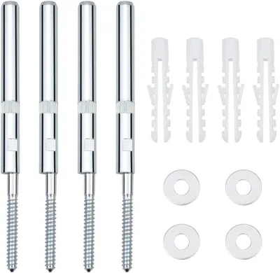 Obrázok produktu pre Nástenné držiaky police 120 mm, 4 kusy, nehrdzavejúca oceľ, max 20 kg, pre nástenné police