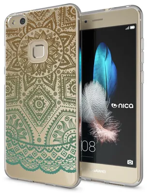Obrázek produktu pro Huawei P10 Lite kryt pouzdro na mobilní telefon od NALIA, tenký silikonový kryt s motivem mandaly tyrkysově zelený
