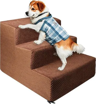 Image de Escalier pour petits chiens - 33 cm de haut - Lavable, antidérapant, imperméable - Portable