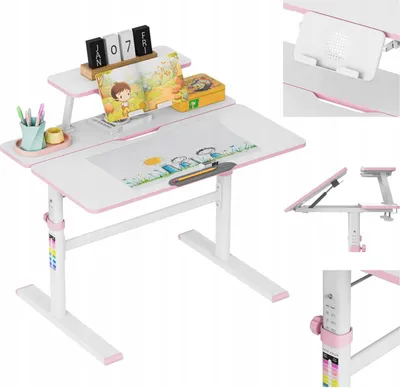 Zdjęcie produktu dla Ergonomiczne biurko dla dziecka Regulacja Stolik dziecięcy Study Mark Adler