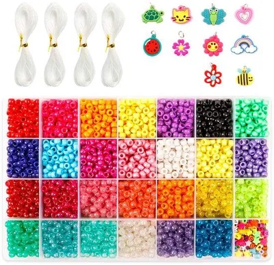 Produktbild von Ponyperlen-Set 9mm 27 Farben Schmuckstein Armreifen