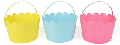 Obrázek produktu pro Košík na velikonoční vajíčka – 3 barvy – průměr 20 cm x výška 13 cm, 1 kus [57972]